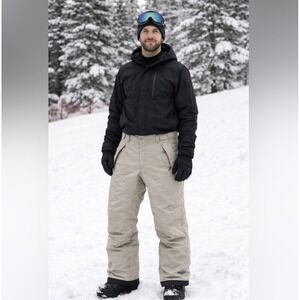 Columbia Mens Snow Pants Omni-Tech Waterproof Ski Snowboarding Winter Tan Sz XL